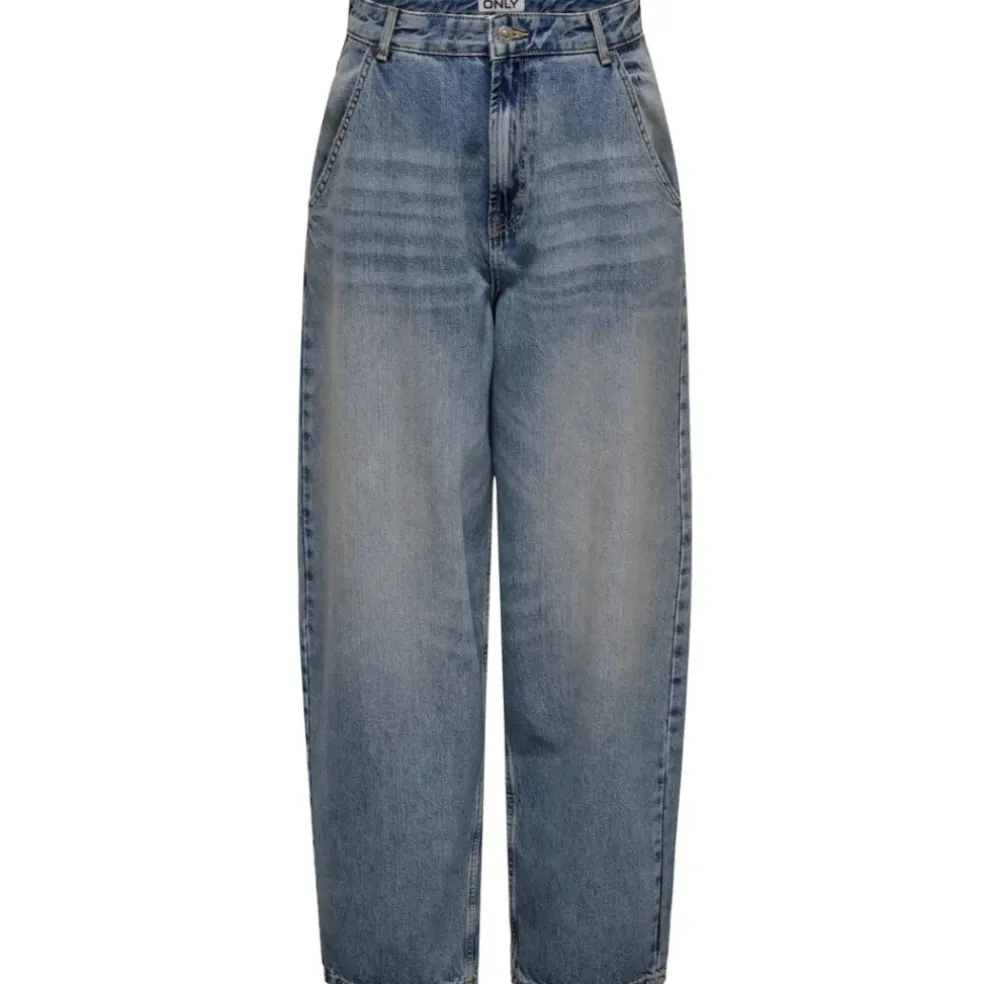 ONLGIA MID LOOSE BAGGY DNM DOT413 - Medium blue denim