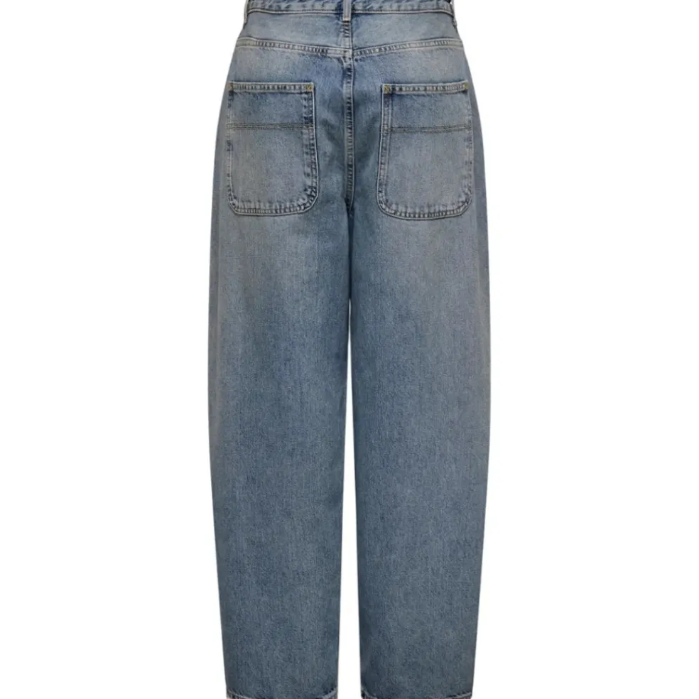 ONLGIA MID LOOSE BAGGY DNM DOT413 - Medium blue denim