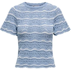 ONLY dame bluse ONLANNASOFIA - Forever Blue Stripes Cloud Dancer