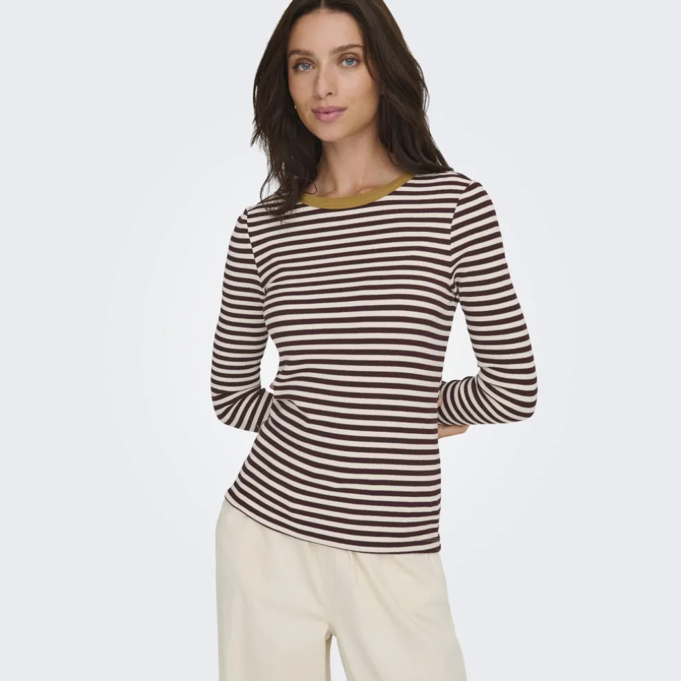 ONLY Dame Bluse ONLElene - Decadent Chocolate Rue Birch Woodthrus