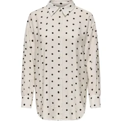 ONLY dame bluse ONLLILIAN - Cloud Dancer BLACK DOTS
