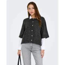 ONLY dame cardigan ONLCAMILLA - Dark grey melange