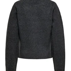 ONLY Dame Cardigan ONLMella - Dark Grey Melange Gold Button