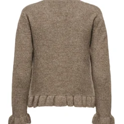 ONLY DAME CARDIGAN ONLRIMA - Walnut Melange Button