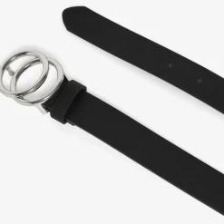 ONLY DAME FAUX LÆDER BÆLTE ONLRASMI - BLACK/SHINY SILVER BUCKLE