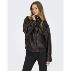 ONLY Dame Jakke Julia Bomber - Chocolate Torte