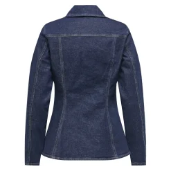 ONLY dame jakke ONLELLE - Dark Blue Denim Detail RINSE