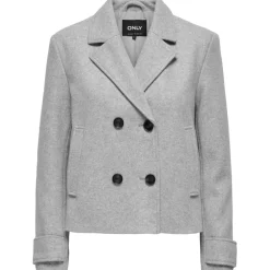 ONLY dame jakke ONLFREJA - LIGHT GREY MELANGE MELANGE