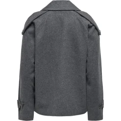 ONLY dame jakke ONLMAISY - Dark Grey Melange Black lining