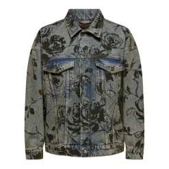 ONLY dame jakke ONLMOTT - Medium blue denim