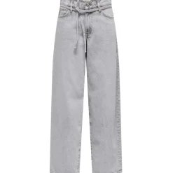 ONLY DAME JEANS ONLGIANNA - Light Grey Denim Bleached