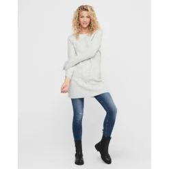 ONLY dame kjole CAROL - Light Grey Melange
