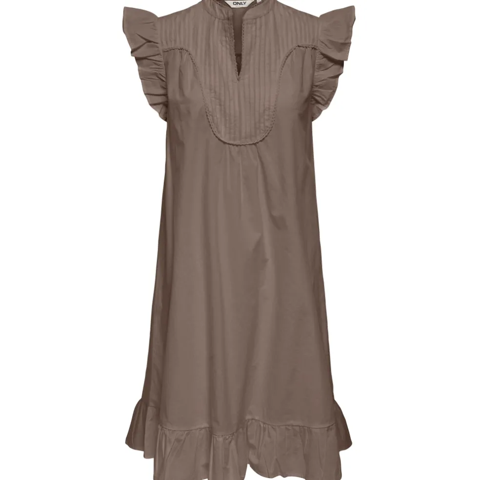 Only dame kjole ONLADDA - Brown Lentil