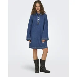 ONLY dame kjole ONLFREYA - Medium blue denim