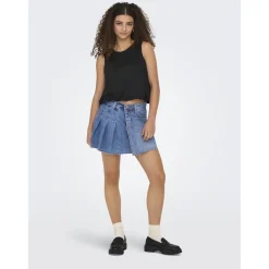 ONLY dame nederdel ONLKADIE - Light Blue Denim