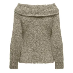 ONLY dame off shoulder strik ONLMARIE - Weathered Teak Melange