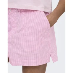 ONLY dame shorts ONLFILUCCA - Fuchsia Pink Checks W BRIGHT WHITE SMALL