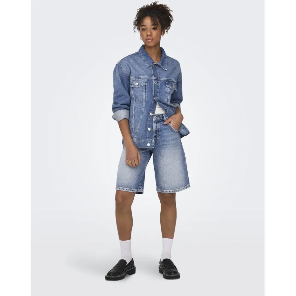 Only dame shorts ONLMATE - Medium blue denim