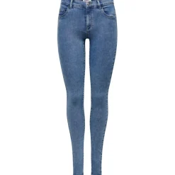 ONLY dame skinny jeans ONLRAIN - Medium blue denim