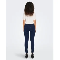 ONLY dame skinny jeans ONLRAIN - Dark Blue Denim