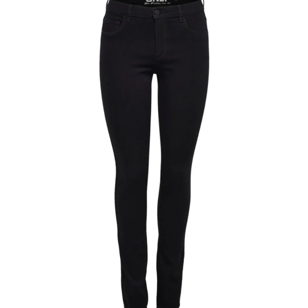 ONLY dame skinny jeans ONLRAIN - Black Denim