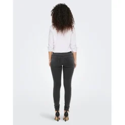 ONLY dame skinny jeans ONLRAIN - Dark Grey Denim