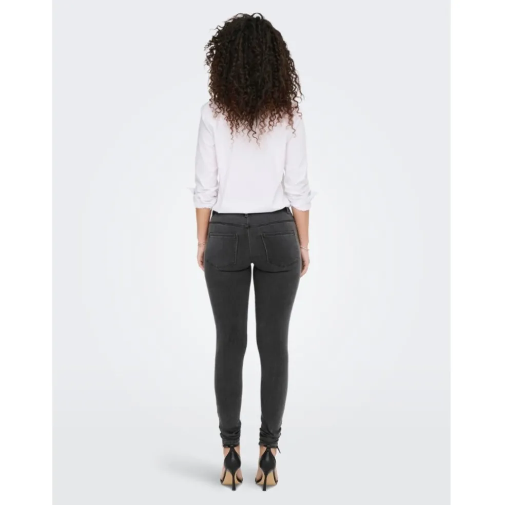 ONLY dame skinny jeans ONLRAIN - Dark Grey Denim
