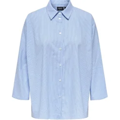 ONLY dame skjorte ONLAUGUSTA - Cloud Dancer BLUE STRIPES