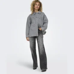 ONLY Dame Skjorte ONLEMMIE - Medium Grey Denim