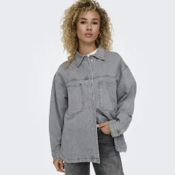 ONLY Dame Skjorte ONLEMMIE - Medium Grey Denim