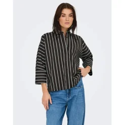 ONLY DAME SKJORTE ONLNANCY - Chocolate Torte Stripes