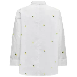 ONLY dame skjorte ONLNEW - Bright White Lemon
