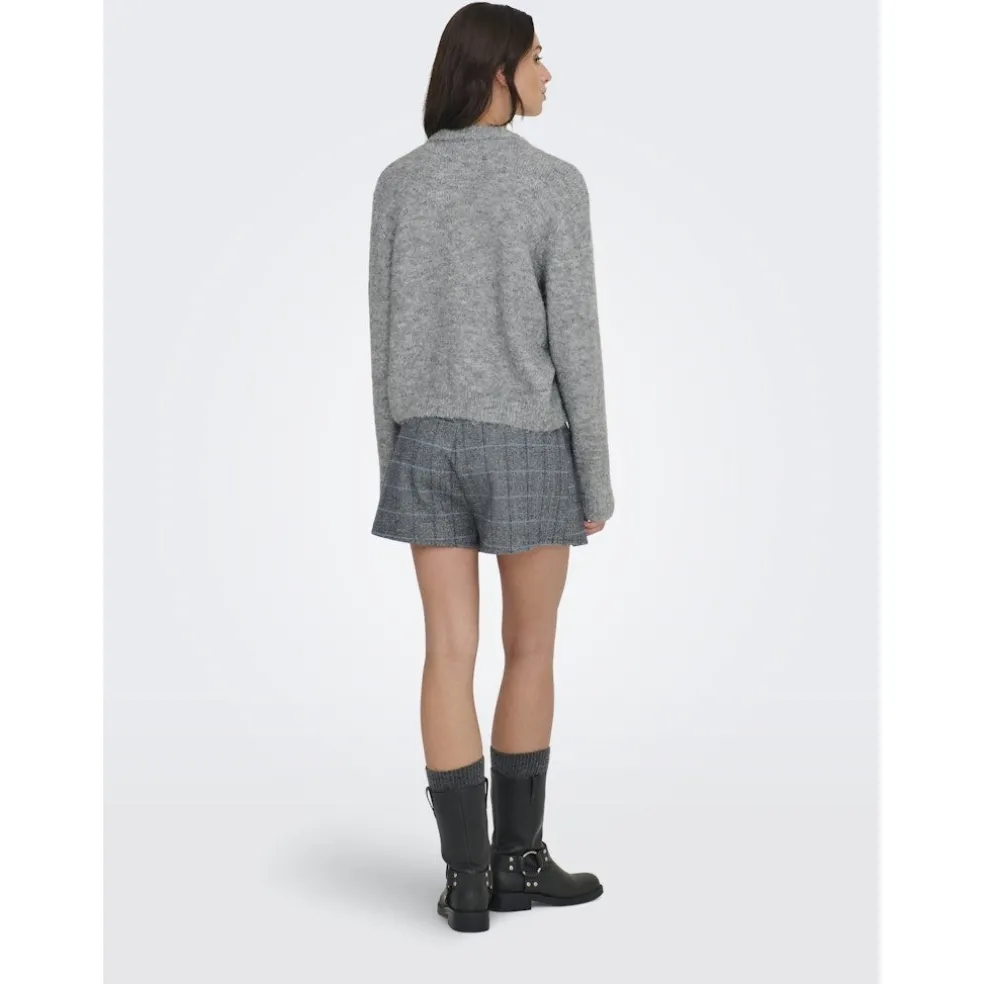 Only dame strik cardigan ONLMAGGIE - Light Grey Melange