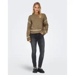 ONLY dame strik ONLAMANDA - Malt Ball Cloud Dancer