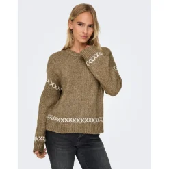 ONLY dame strik ONLAMANDA - Malt Ball Cloud Dancer