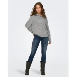 ONLY dame strik ONLBAKER - Medium grey melange