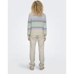 ONLY dame strik ONLMAGGIE - Birch Picante/Aqua Sky/Pastel Lilac