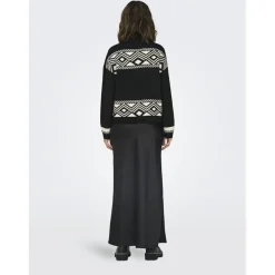 ONLY dame strik ONLVICTORIA - Black PUMICE STONE JACQUARD