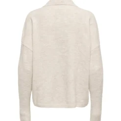 ONLY Dame Strik Polo ONLTALIO - Whitecap Gray Detail:Melange/DTM Horn Button