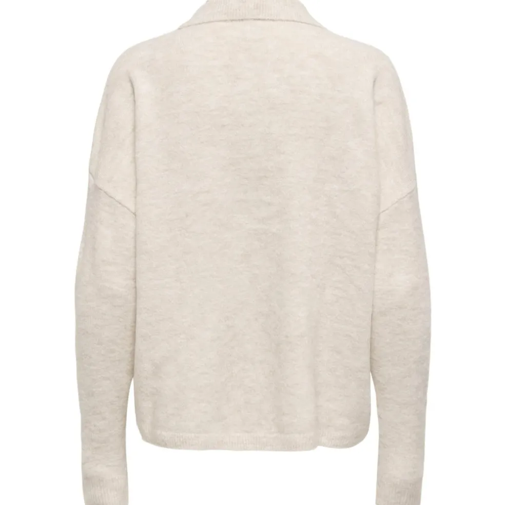 ONLY Dame Strik Polo ONLTALIO - Whitecap Gray Detail:Melange/DTM Horn Button