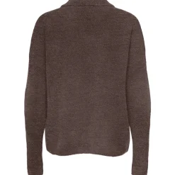 ONLY Dame Strik Polo ONLTALIO - Chocolate Martini Detail:Melange/DTM Horn Button