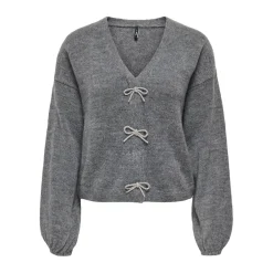 Only dame strik trøje ONLDONNA - Medium grey melange
