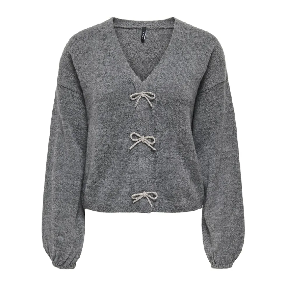 Only dame strik trøje ONLDONNA - Medium grey melange