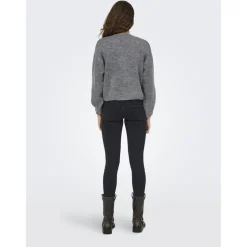 Only dame strik trøje ONLDONNA - Medium grey melange