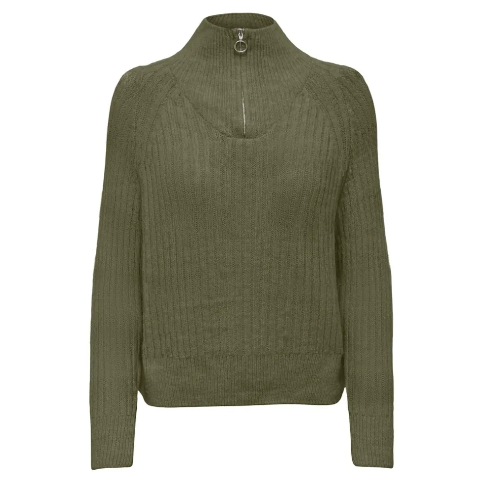 Only dame strik trøje ONLLEISE - WINTER MOSS