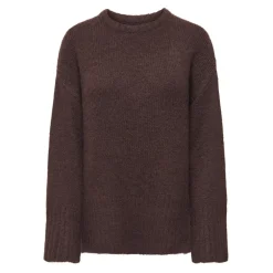 Only dame strik trøje ONLMAGGIE - Seal Brown