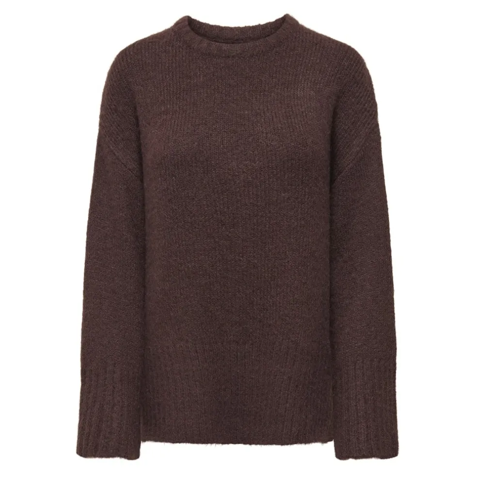 Only dame strik trøje ONLMAGGIE - Seal Brown