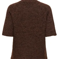 Only dame striktrøje ONLAZU - Seal Brown
