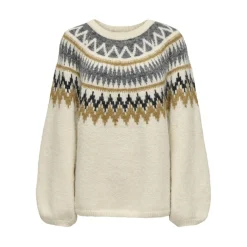 Only dame striktrøje ONLREYKJA - Whitecap