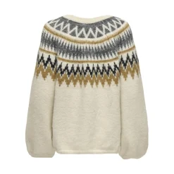 Only dame striktrøje ONLREYKJA - Whitecap